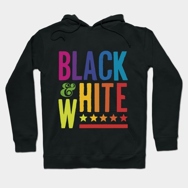 Colorful Black and White Hoodie by Dellan